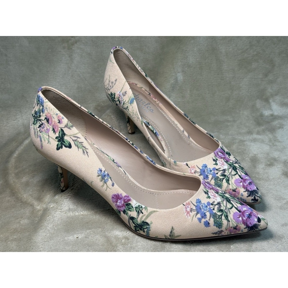 NWOT Charles David Anthropologie Size 8.5‎  Addie Floral Heels Sexy Pumps